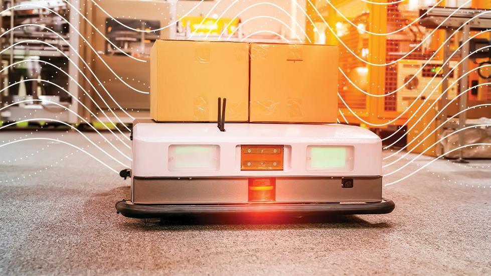 robot industrial transporta carga