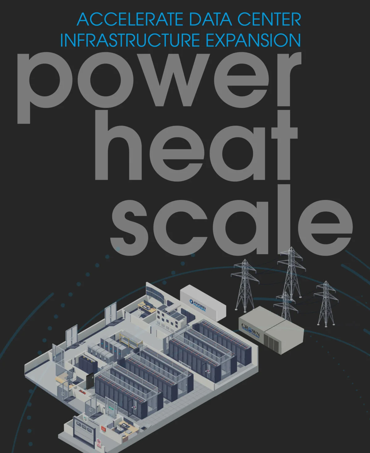 Infografía de potencia, calor y escala