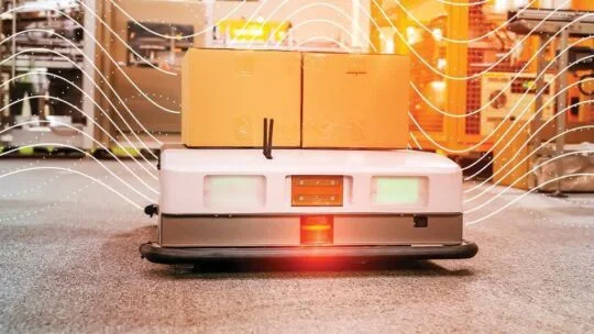robot industrial transporta carga