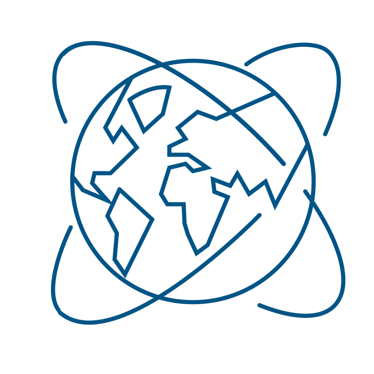 icono del globo interconectado
