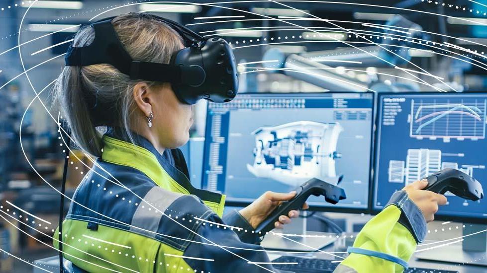 Fabricar bienes físicos en realidad virtual y aumentada.